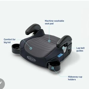 Graco Turbobooster 2.0 backless Booster seat in black with cup holders nwt